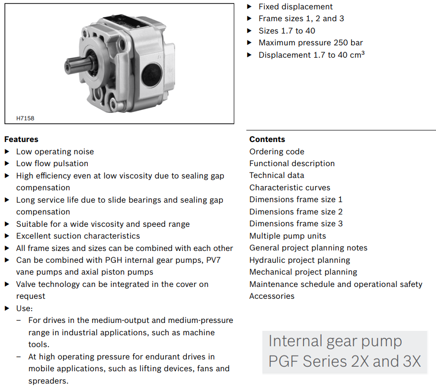 Rexroth PGF-2X, PGF-3X
